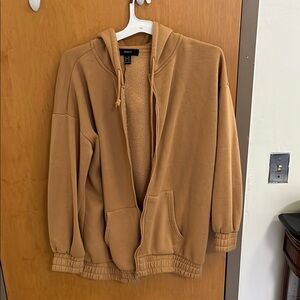 Tan Hooded Jacket with Pockets